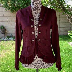 Plum Cardigan Blazer Size Medium